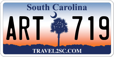 SC license plate ART719