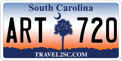SC license plate ART720