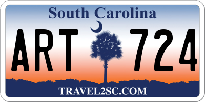 SC license plate ART724