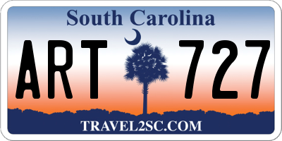SC license plate ART727