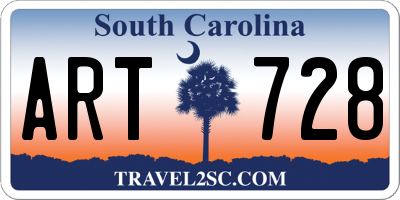SC license plate ART728