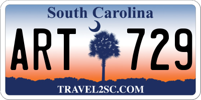 SC license plate ART729