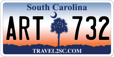 SC license plate ART732