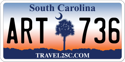SC license plate ART736