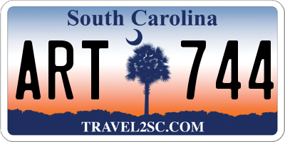 SC license plate ART744