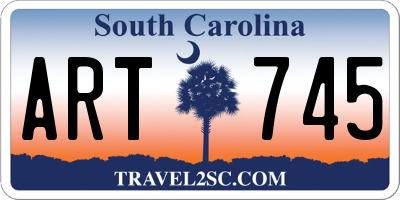 SC license plate ART745