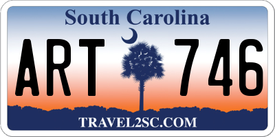 SC license plate ART746