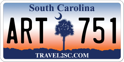 SC license plate ART751