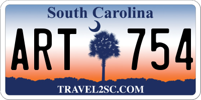 SC license plate ART754