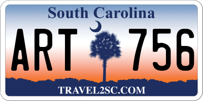 SC license plate ART756