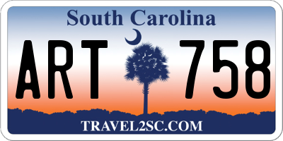 SC license plate ART758