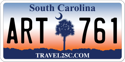 SC license plate ART761