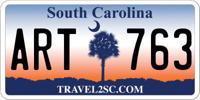 SC license plate ART763