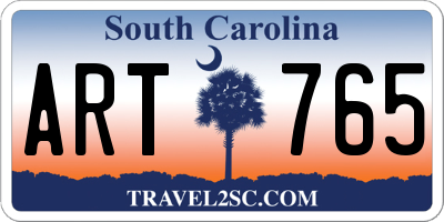 SC license plate ART765