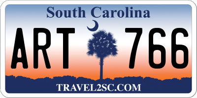 SC license plate ART766