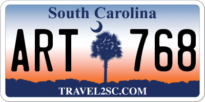 SC license plate ART768
