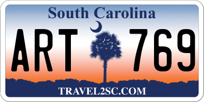 SC license plate ART769