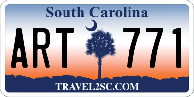 SC license plate ART771
