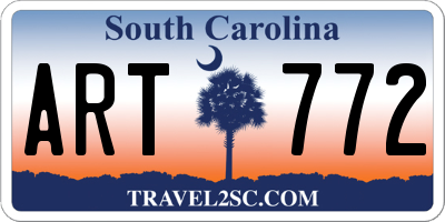 SC license plate ART772