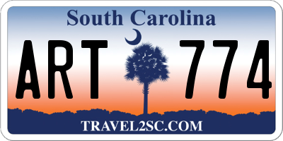 SC license plate ART774