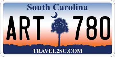 SC license plate ART780