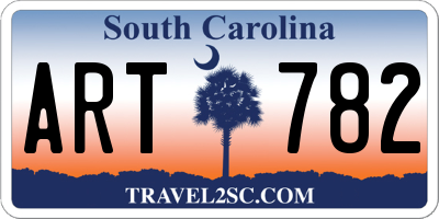 SC license plate ART782