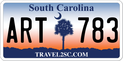 SC license plate ART783