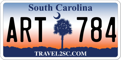 SC license plate ART784