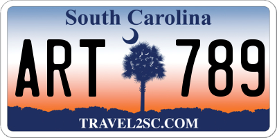 SC license plate ART789