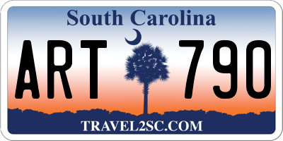 SC license plate ART790