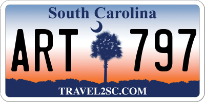 SC license plate ART797