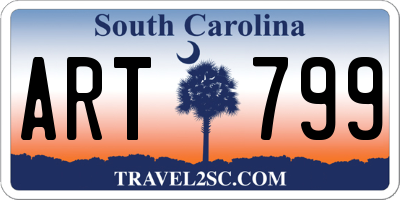 SC license plate ART799
