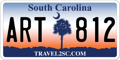 SC license plate ART812