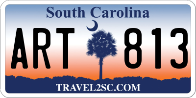SC license plate ART813