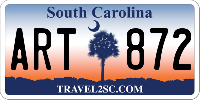 SC license plate ART872