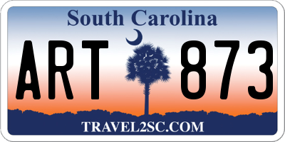 SC license plate ART873