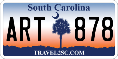 SC license plate ART878