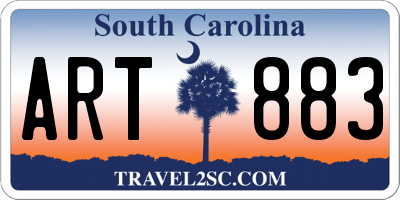 SC license plate ART883