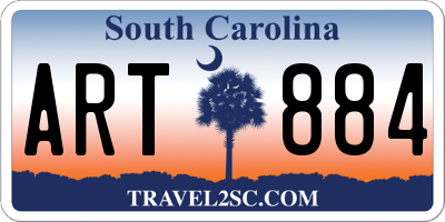 SC license plate ART884