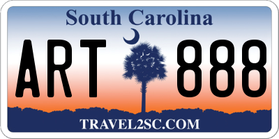 SC license plate ART888