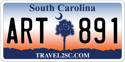 SC license plate ART891