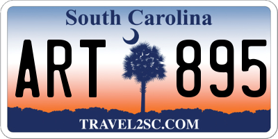 SC license plate ART895