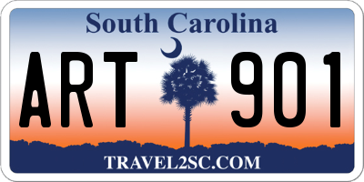 SC license plate ART901