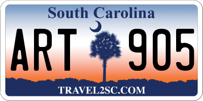 SC license plate ART905