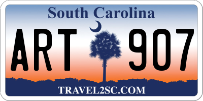 SC license plate ART907
