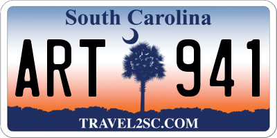 SC license plate ART941
