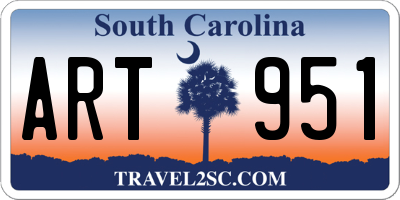 SC license plate ART951