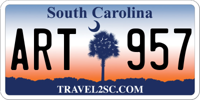 SC license plate ART957