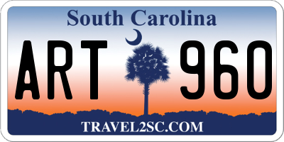 SC license plate ART960