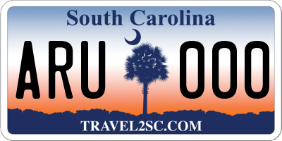 SC license plate ARU000